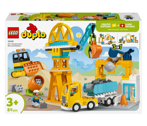 LEGO DUPLO 10476 Plac budowy z pojazdami 3 w 1 - 1473399 - zdjęcie